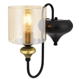Opviq Lámpara de Pared AP-4161-1E Negro y Vintage